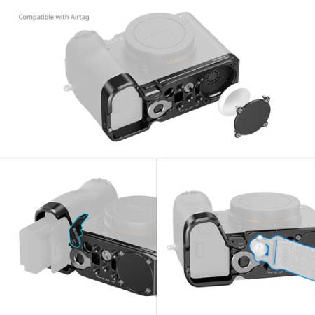 SmallRig 5481 - montażowa płytka dolna/bazowa, Arca-Swiss, Quick Release, schowek na Apple AirTag, do Sony Alpha 7C II i 7CR